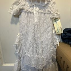 Vintage Lace Baby Christening Gown Doll Or Infant 