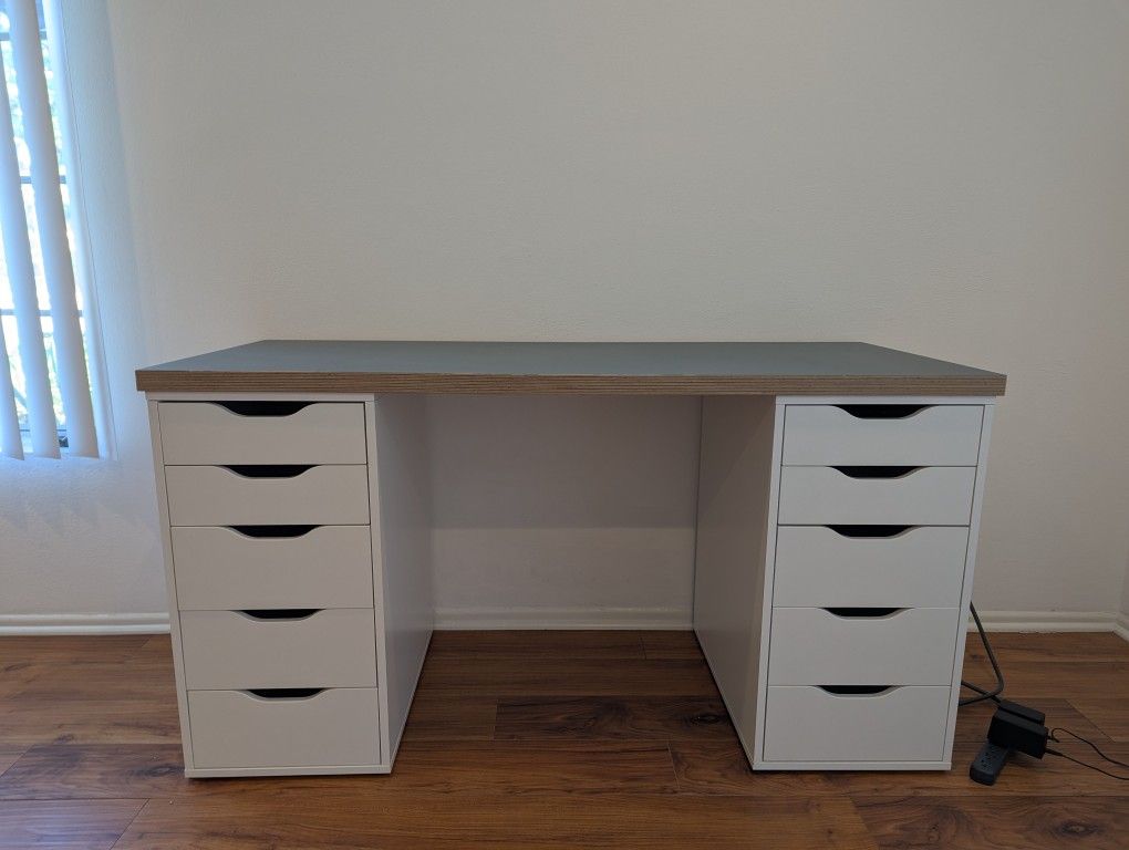 IKEA Lagkapten desk w/ Alex drawer units, Orfjall chair for Sale in Los ...