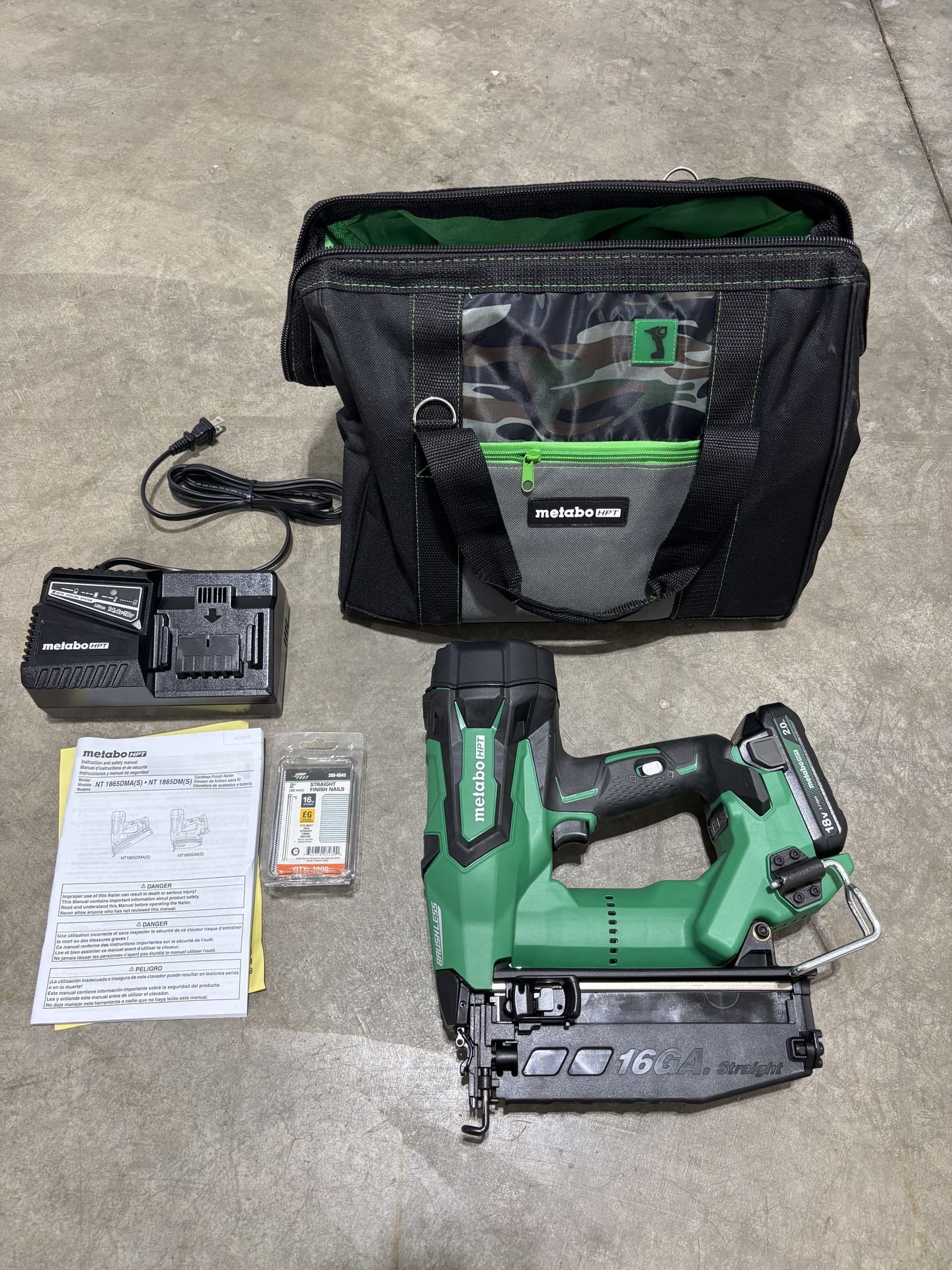 Metabo 18v 16ga 2 1/2 inch Finish Nailer