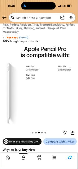 Apple Pencil Pro latest model