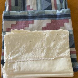 Single Sheet Set - bottom and top sheet and pillow case