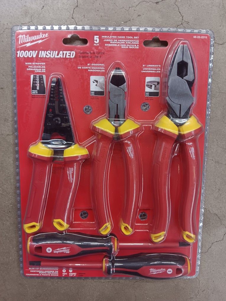 MILWAUKEE 5 Piece Insulated Hand Tool Set