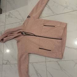 Adidas Size S Hoodie Zip Up Sweatshirt Pink And Black 