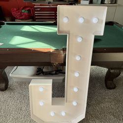 “J” Marquee Letter