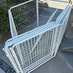 Adjustable White Metal Pet Playpen / Baby Gate – $70 (San Rafael)