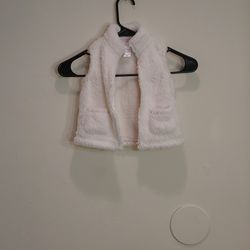 Toddlers White Faux Fur Vest- Girls Size 18M- Just one you made by Carter's