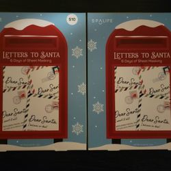 SpaLife Letter's to Santa Sheet Mask Set Gift Set - 6 packs each.