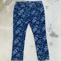 Floral Stitched Denim 