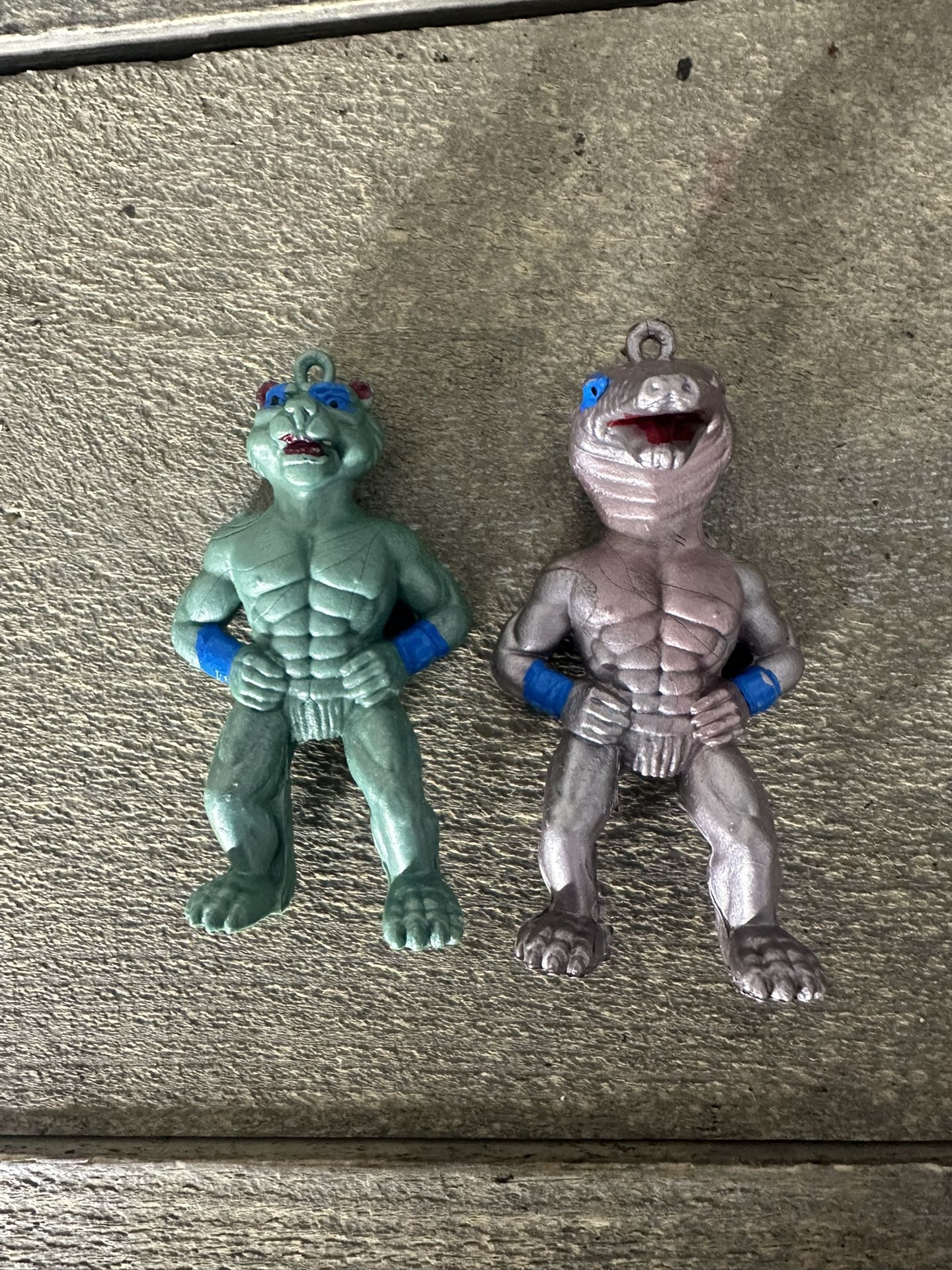 Vintage Galaxy Warriors Cobra & Tiger Man Pencil Topper Charm Figures MOTU KO