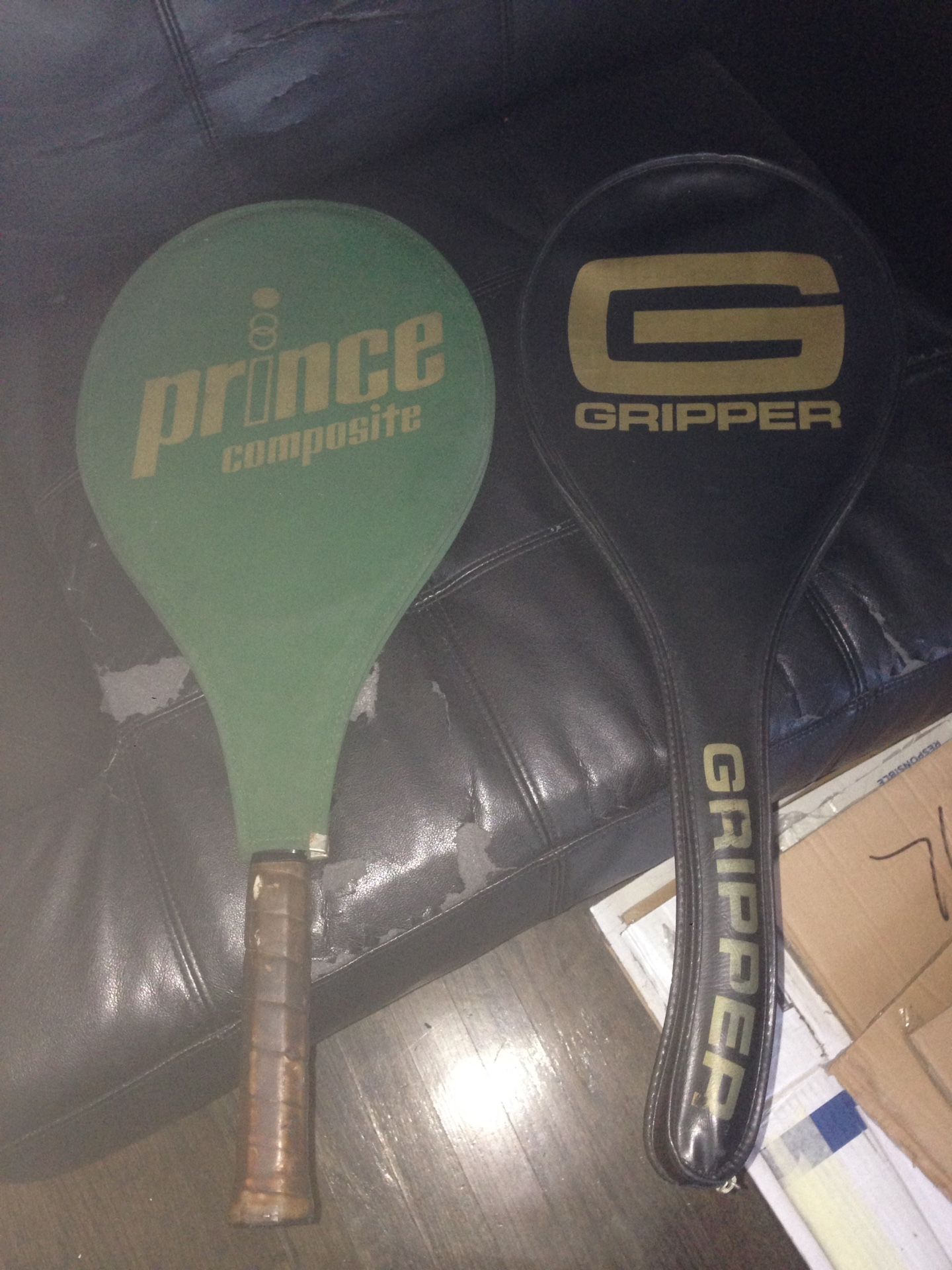 Prince composite and Biosports gripper tennis racket