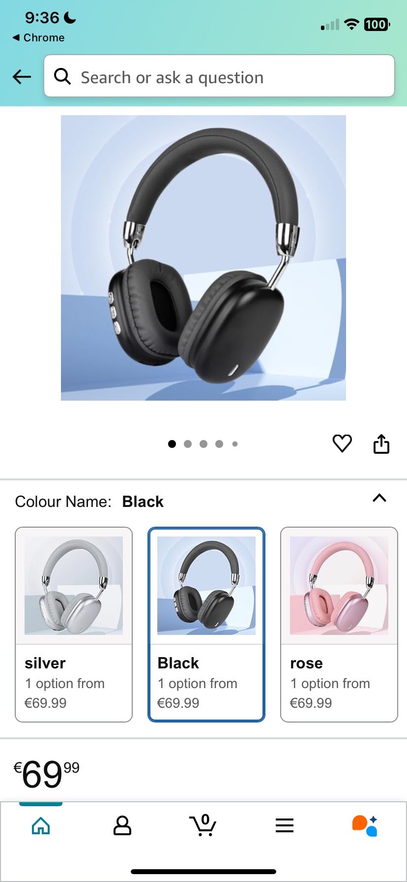 Bluetooth foldable headphones 