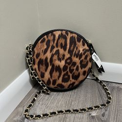 Ladies Leopard Circle Handbag From Express NWT
