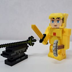 Terraria Series 1 Golden Armor Player Action Figure Set