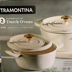 Tramontina 4 Quart And 6 Quart Iron Round Dutch Oven