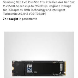 1 TB Samsung EVO Plus M.2 SSD