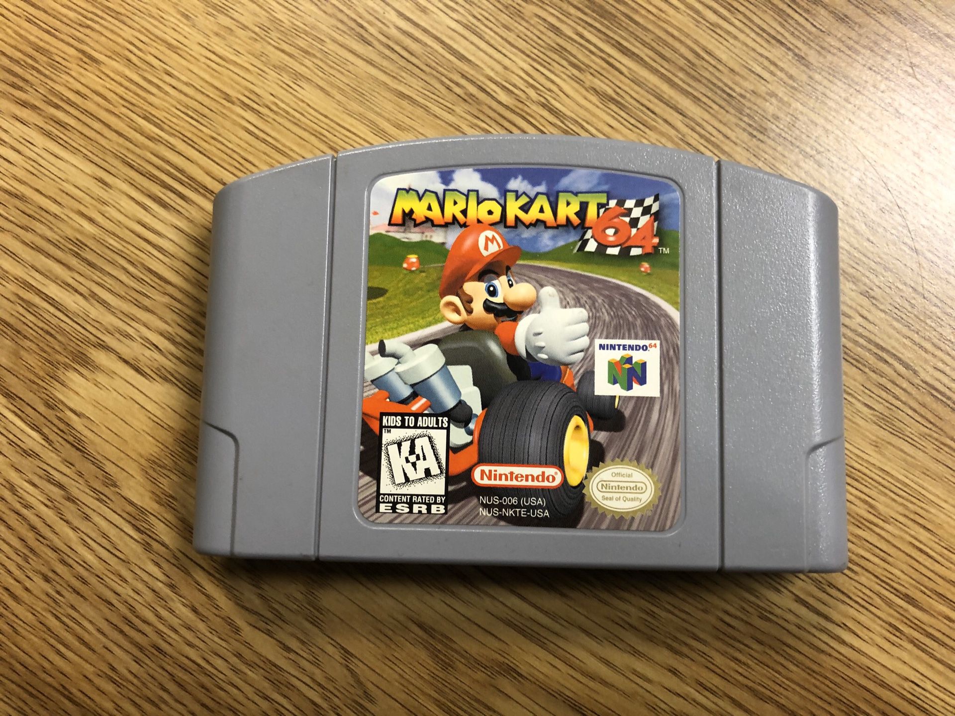 Nintendo 64 “Mario Kart 64” video game cartridge!
