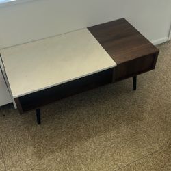 Wooden and white Coffee Table For Living Room 