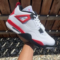 Jordan 4 Red Cement (Size 5.5Y, 6Y, 6.5Y, 7Y, 9.5, 10, 10.5, 11)