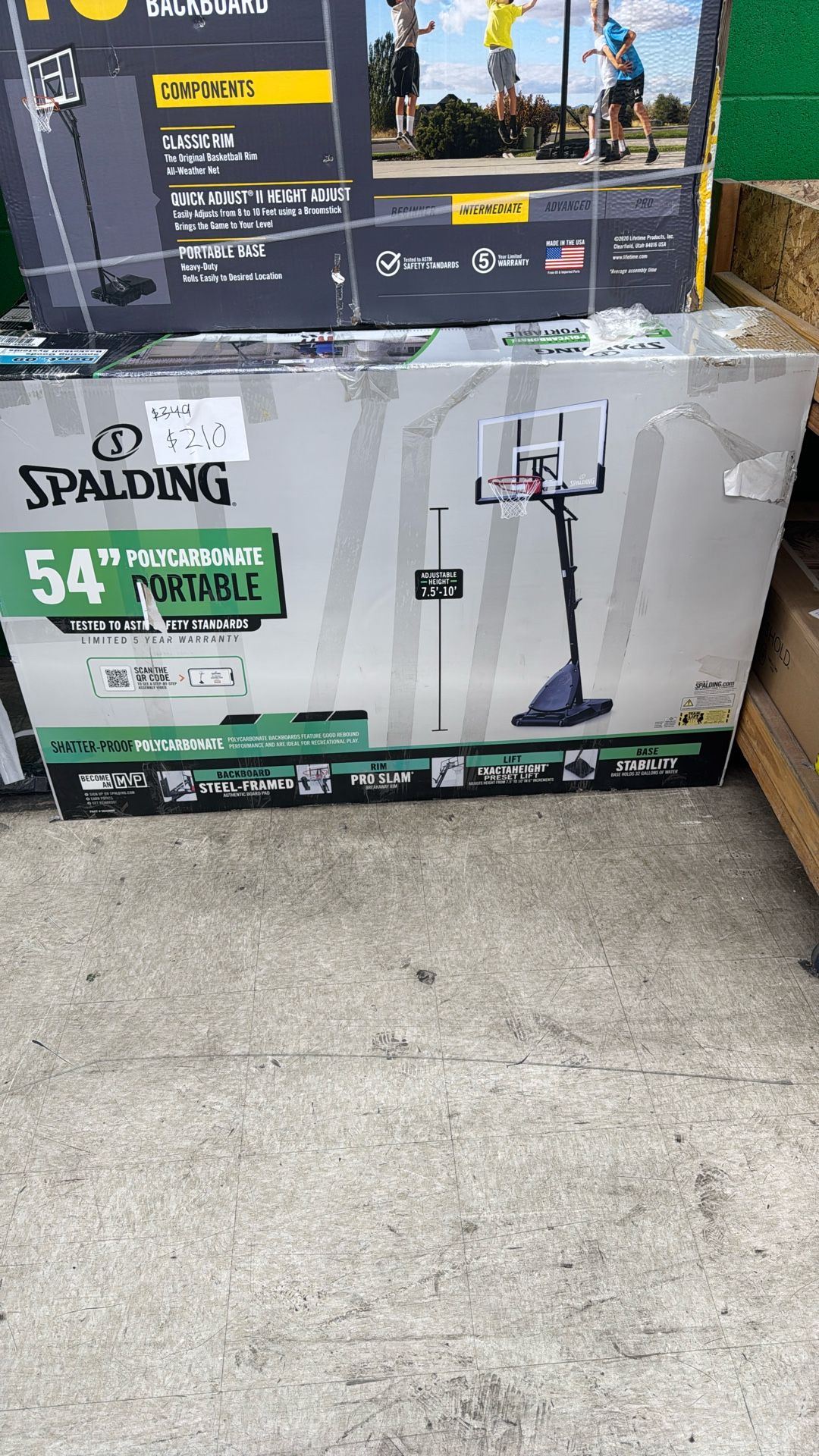 54” Spalding Basketball Hoop