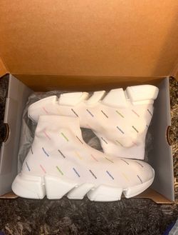 Balenciaga Speed 2.0 White (Allover Print)