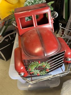 Christmas Metal Truck