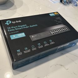 TP-Link 16-Port Gigabit Easy Smart Switch with 8-Port PoE+ (TL-SG1016PE)
