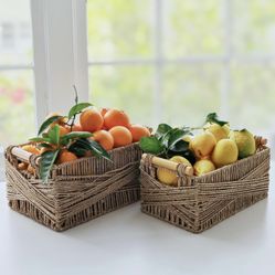 Natural Seagrass Storage Basket with Handle
