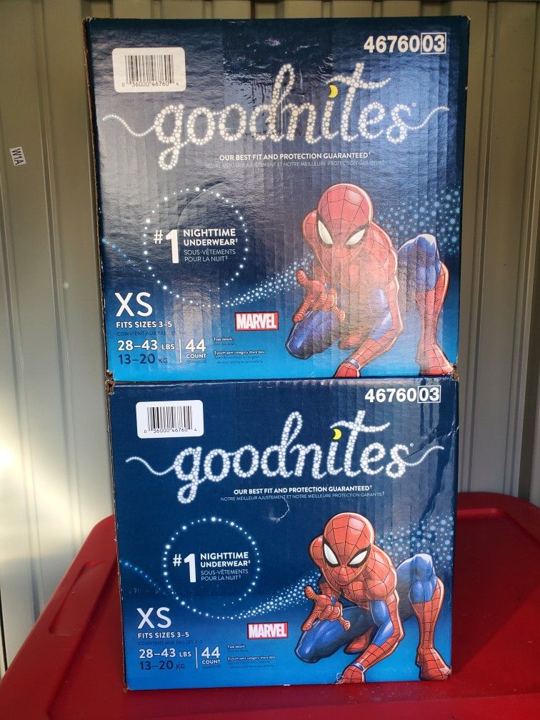 Goodnite Diapers Bundle Both Boxes