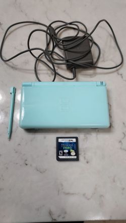 Nintendo DS Lite Ice Blue With Stylus Original Charger & Game