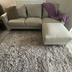 Modern Sectional sofa by Brenda Modani +2 end tables with USB sockets