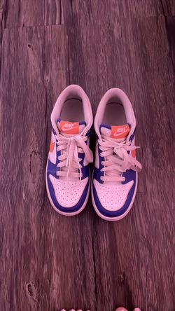 Orange and blue Nikes