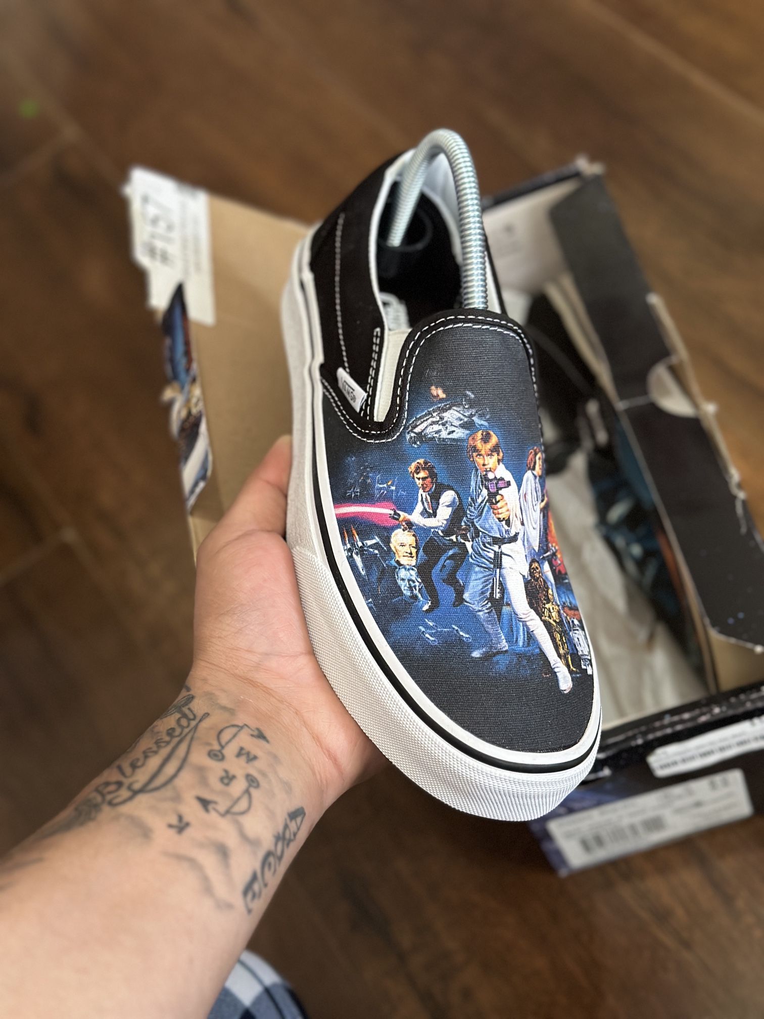 Size 8 And 9 Slip On Vans ! Star Wars