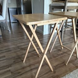 Natural Wood Tray Table