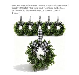 Brand new 6 Pcs Mini Wreaths for Kitchen Cabinets