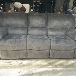 Two reclining sofas