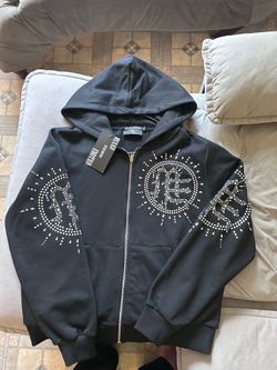 Mixed Emotions - Eclipse’ Black Rhinestone Hoodie