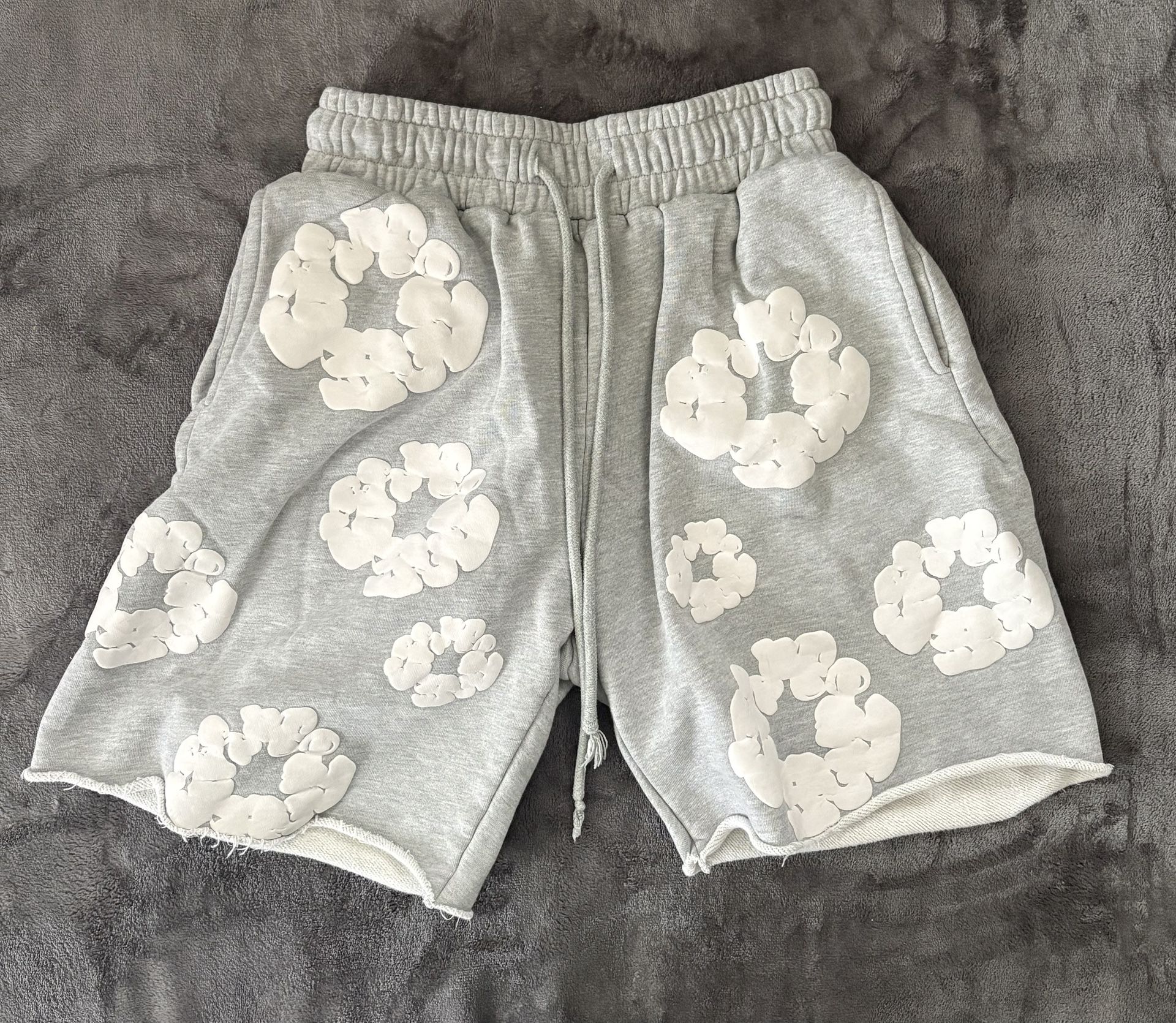 Grey Denim Tear shorts