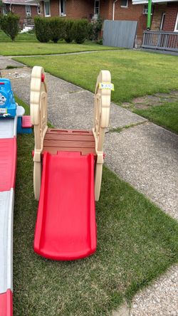 Little tikes slide and rock wall