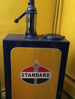 Vintage Oil Pump Steel Tank