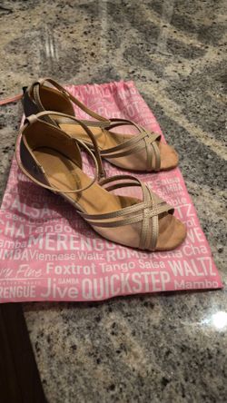 Salsa ballroom shoes. Leather, size 7