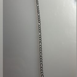 Polished Stainless steel Figaro chain link bracelet