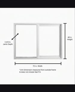 White Vinyl sliding door - 72(W)x48(H)- Free