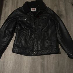 Levi’s Black Leather Jacket 