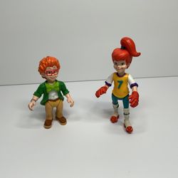 Vintage 1990 Burger King Kids Club Boomer Roller Skating & IQ Action Figure Toys