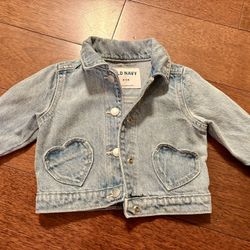 Old Navy jeans jacket, Size 6-12 months
