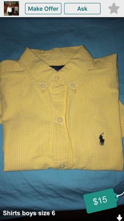 Polo size 6 boys