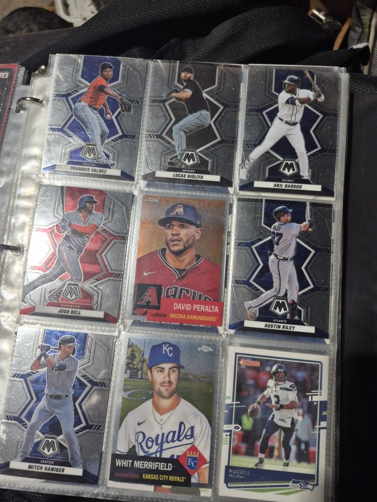 Binder With Baseball Foot Ball Basket Ball Other Cards