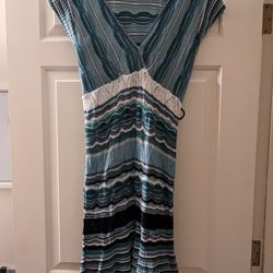 Say What Blue Crochet Knit Dress - Large