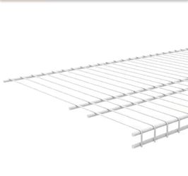 White Coated Wire Closet Shelf