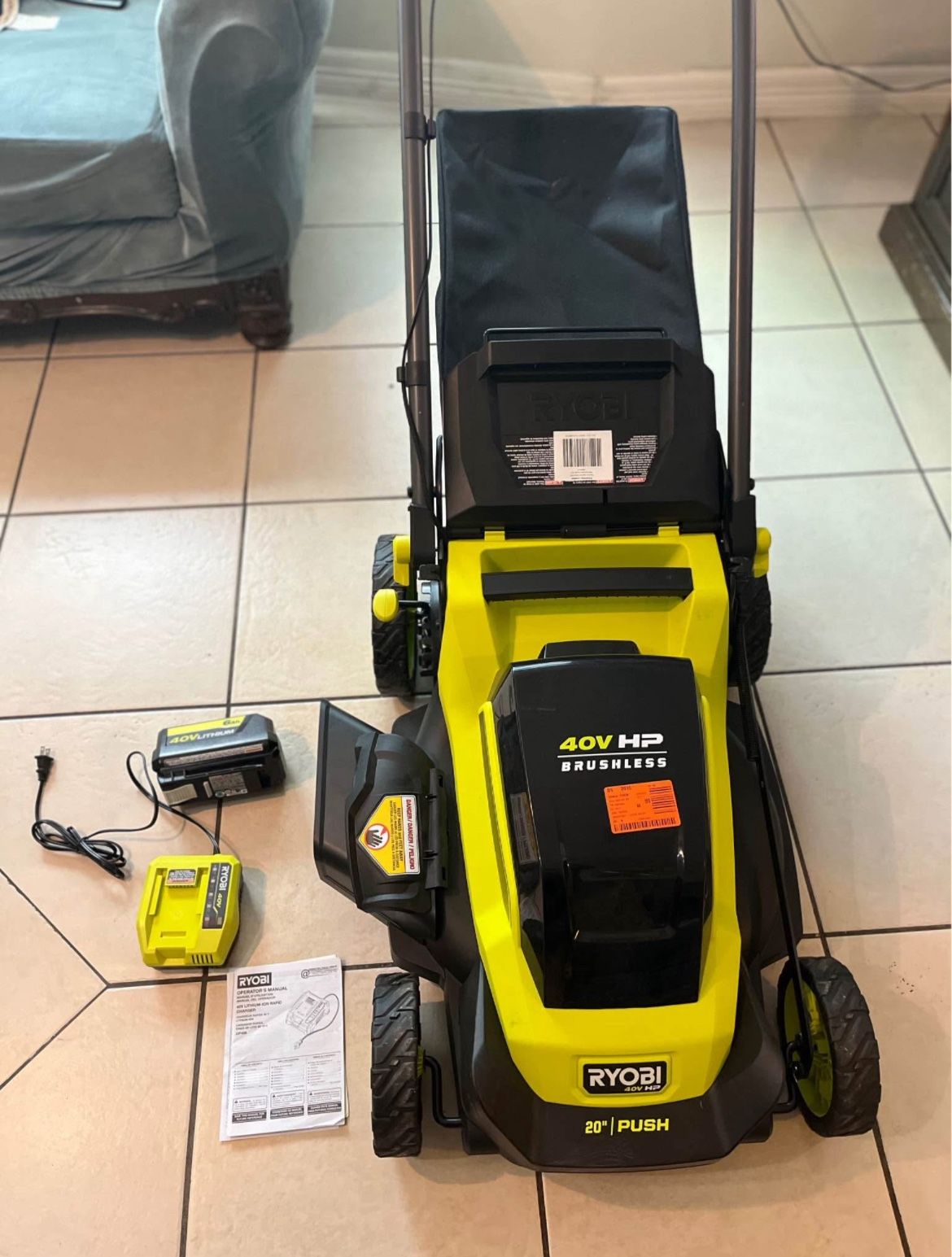 Ryobi 20” PushMower 40V Kit